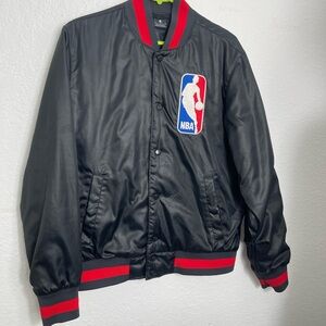 Nike Black Bomber Jacket with Red Accents